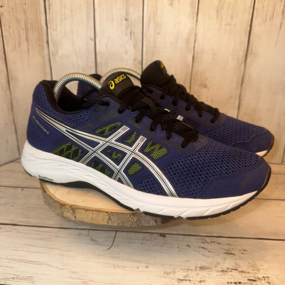 Asics Men's US 8.5 Running Shoes Gel-Contend 5 1011A256 Blue Athletic Sneakers - Picture 1 of 11
